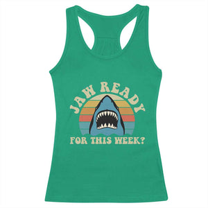 Jaw Ready For This Racerback Tank Top Vintage Shark Lover Ocean Wildlife