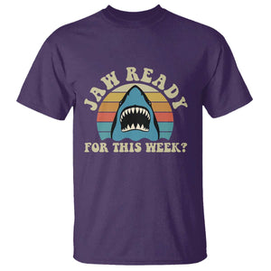 Jaw Ready For This T Shirt Vintage Shark Lover Ocean Wildlife