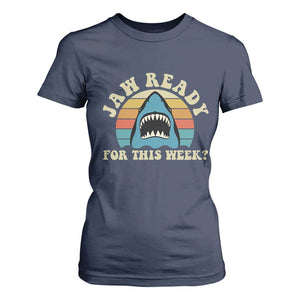 Jaw Ready For This T Shirt For Women Vintage Shark Lover Ocean Wildlife