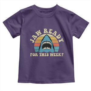 Jaw Ready For This Toddler T Shirt Vintage Shark Lover Ocean Wildlife