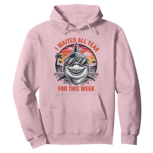 Funny Shark Summer Vacation Hoodie I Waited All Year For This Week