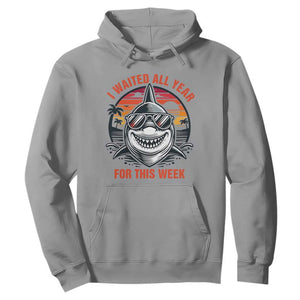 Funny Shark Summer Vacation Hoodie I Waited All Year For This Week