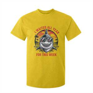 Funny Shark Summer Vacation T Shirt For Kid I Waited All Year For This Week