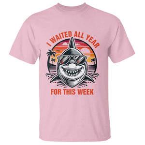 Funny Shark Summer Vacation T Shirt I Waited All Year For This Week