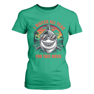Funny Shark Summer Vacation T Shirt For Women I Waited All Year For This Week