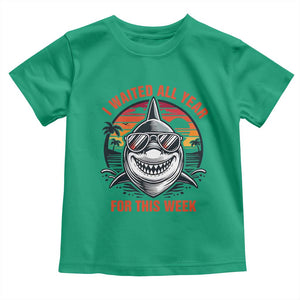Funny Shark Summer Vacation Toddler T Shirt I Waited All Year For This Week