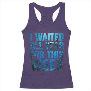Shark Lover Week Gift Racerback Tank Top I Waited All Year For This Week