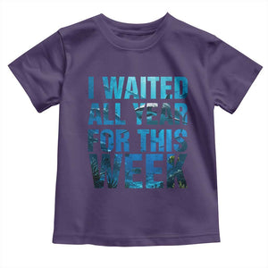 Shark Lover Week Gift Toddler T Shirt I Waited All Year For This Week