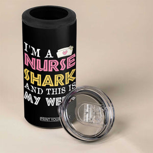 Funny Nurse Shark Gift 4 in 1 Can Cooler Tumbler This Is My Week