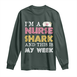Funny Nurse Shark Gift Long Sleeve Shirt This Is My Week