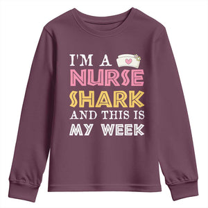 Funny Nurse Shark Gift Youth Sweatshirt This Is My Week