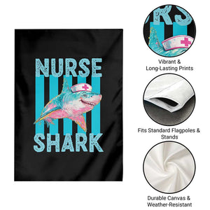 Funny Nurse Shark Garden Flag Medical Worker Appreciation Gift
