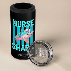Funny Nurse Shark 4 in 1 Can Cooler Tumbler Medical Worker Appreciation Gift
