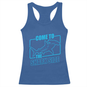 Funny Hammerhead Shark Lover Racerback Tank Top Come To The Shark Side