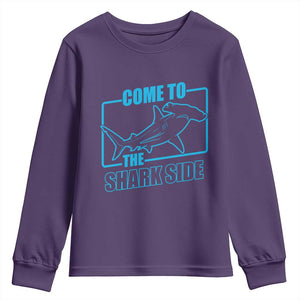 Funny Hammerhead Shark Lover Youth Sweatshirt Come To The Shark Side
