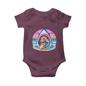 Shark Skeleton Surfer Baby Onesie Hawaiian Beach Vacation Gift