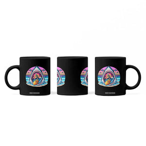 Shark Skeleton Surfer Coffee Mug Hawaiian Beach Vacation Gift