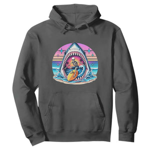 Shark Skeleton Surfer Hoodie Hawaiian Beach Vacation Gift