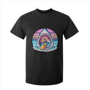 Shark Skeleton Surfer T Shirt For Kid Hawaiian Beach Vacation Gift