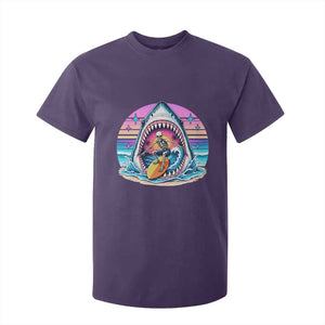 Shark Skeleton Surfer T Shirt For Kid Hawaiian Beach Vacation Gift