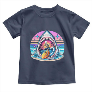Shark Skeleton Surfer Toddler T Shirt Hawaiian Beach Vacation Gift