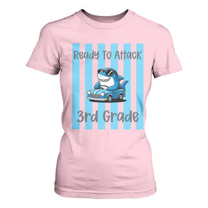 Ready To Attack 3rd Grade T Shirt For Women Funny Shark Driving Car Back To School