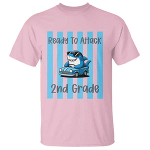 Ready To Attack 2nd Grade T Shirt Funny Shark Driving Car Back To School