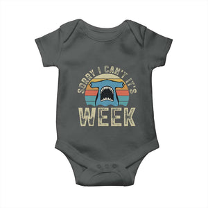 Vintage Hammerhead Shark Lover Baby Onesie Sorry I Cant Its Week
