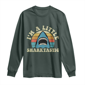 Im A Little Sharktastic Long Sleeve Shirt Vintage Shark Lover Week Gift