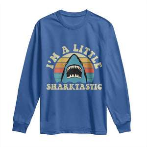 Im A Little Sharktastic Long Sleeve Shirt Vintage Shark Lover Week Gift