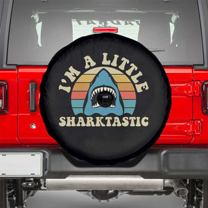 Im A Little Sharktastic Spare Tire Cover Vintage Shark Lover Week Gift