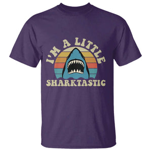Im A Little Sharktastic T Shirt Vintage Shark Lover Week Gift