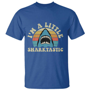 Im A Little Sharktastic T Shirt Vintage Shark Lover Week Gift