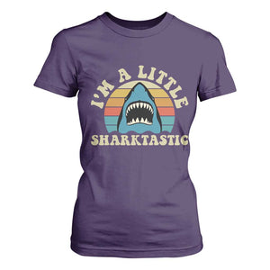 Im A Little Sharktastic T Shirt For Women Vintage Shark Lover Week Gift