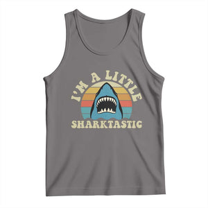 Im A Little Sharktastic Tank Top Vintage Shark Lover Week Gift