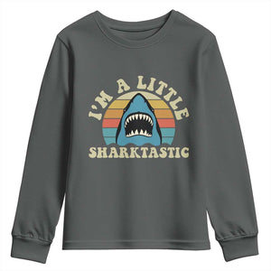 Im A Little Sharktastic Youth Sweatshirt Vintage Shark Lover Week Gift