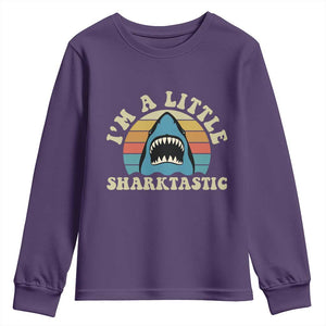 Im A Little Sharktastic Youth Sweatshirt Vintage Shark Lover Week Gift