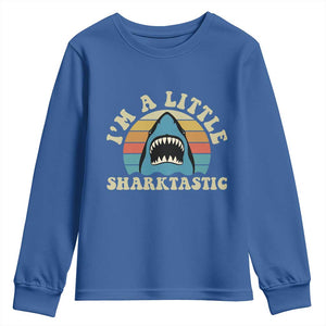 Im A Little Sharktastic Youth Sweatshirt Vintage Shark Lover Week Gift