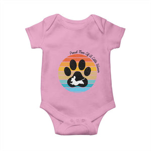 Dachshund Dog Mom Baby Onesie Proud Mom Of A Little Wiener TS12 Light Pink Print Your Wear