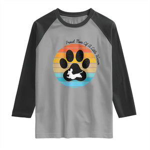 Dachshund Dog Mom Raglan Shirt Proud Mom Of A Little Wiener TS12 Sport Gray Black Print Your Wear