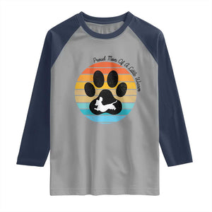 Dachshund Dog Mom Raglan Shirt Proud Mom Of A Little Wiener TS12 Sport Gray Navy Print Your Wear