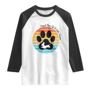 Dachshund Dog Mom Raglan Shirt Proud Mom Of A Little Wiener TS12 White Black Print Your Wear