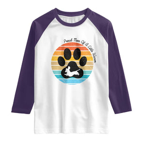 Dachshund Dog Mom Raglan Shirt Proud Mom Of A Little Wiener TS12 White Purple Print Your Wear