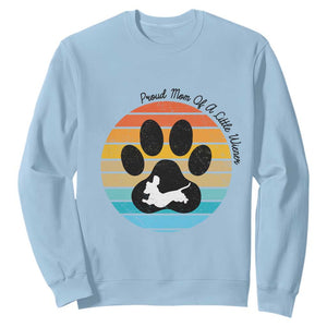 Dachshund Dog Mom Sweatshirt Proud Mom Of A Little Wiener TS12 Light Blue Print Your Wear
