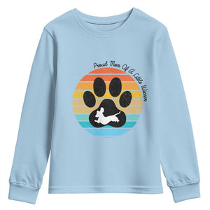 Dachshund Dog Mom Youth Sweatshirt Proud Mom Of A Little Wiener TS12 Light Blue Print Your Wear
