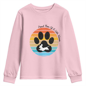Dachshund Dog Mom Youth Sweatshirt Proud Mom Of A Little Wiener TS12 Light Pink Print Your Wear