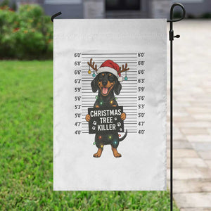 Christmas Dachshund Garden Flag Funny Christmas Tree Killer TS12 Print Your Wear