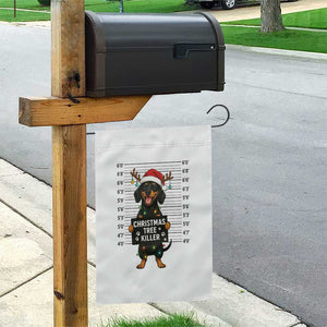 Christmas Dachshund Garden Flag Funny Christmas Tree Killer TS12 Print Your Wear