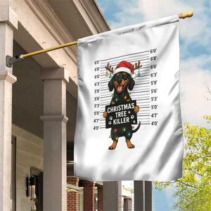 Christmas Dachshund Garden Flag Funny Christmas Tree Killer TS12 Print Your Wear