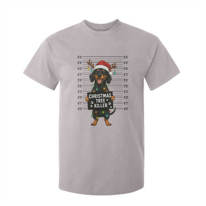 Christmas Dachshund T Shirt For Kid Funny Christmas Tree Killer TS12 Ice Gray Print Your Wear
